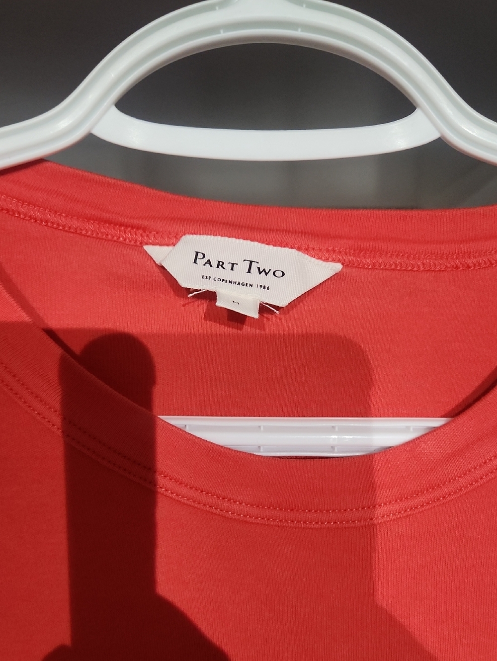 75. Part Two Coral Crew Neck Tee medium